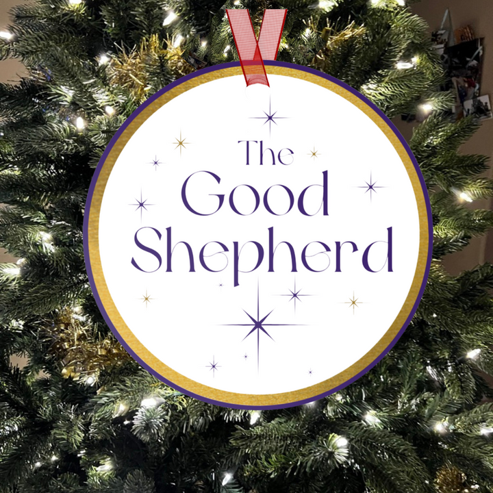 The Good Shepherd - Names of Jesus White Metal Ornament