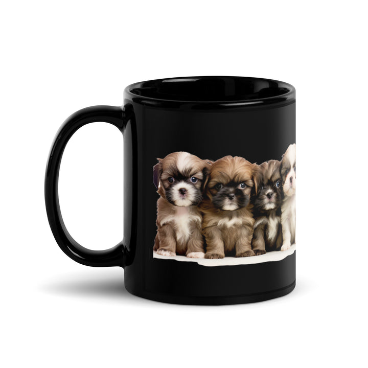 Shih-Tzu Puppies - Black Glossy Mug