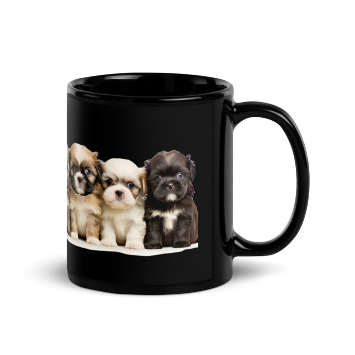 Shih-Tzu Puppies - Black Glossy Mug