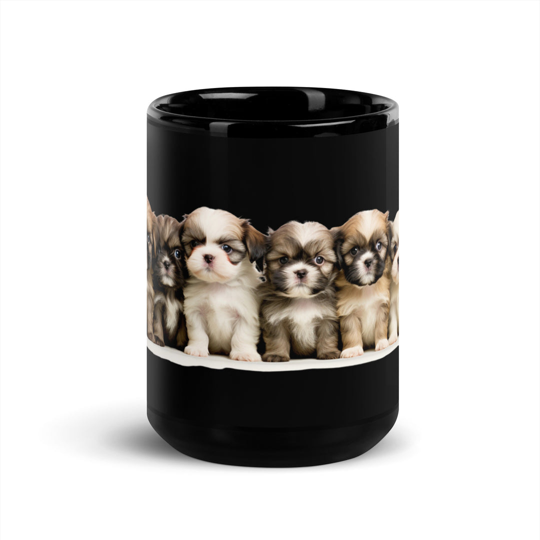 Shih-Tzu Puppies - Black Glossy Mug