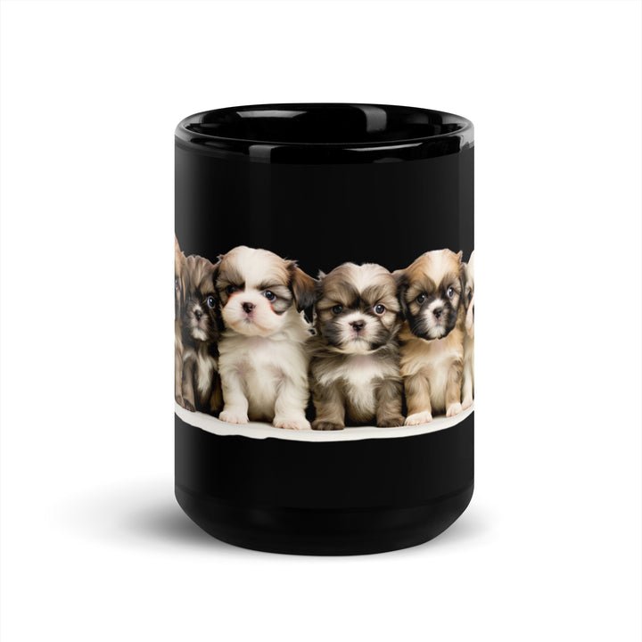 Shih-Tzu Puppies - Black Glossy Mug