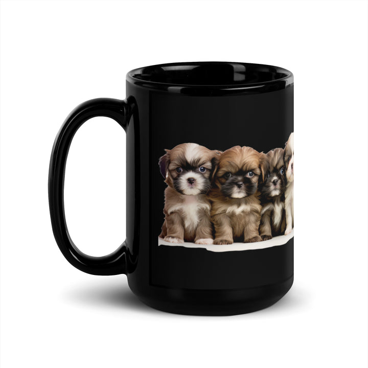 Shih-Tzu Puppies - Black Glossy Mug