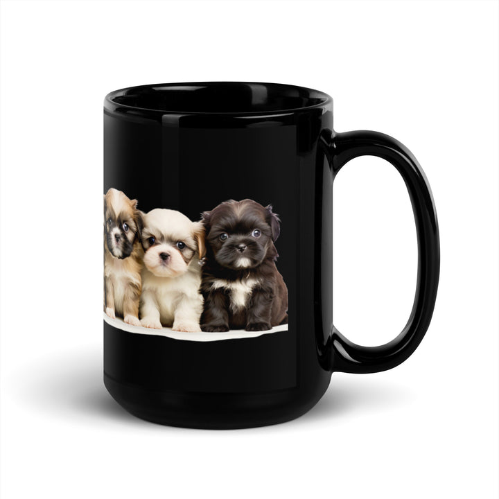 Shih-Tzu Puppies - Black Glossy Mug