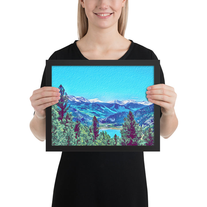 Mountain Lake Escape - Framed Wall Art