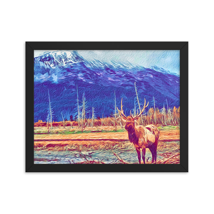 Elk Escape - Framed Wall Art