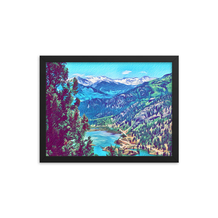 Mountain Lake Adventure - Framed Wall Art