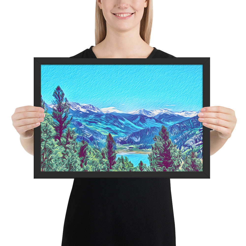 Mountain Lake Escape - Framed Wall Art