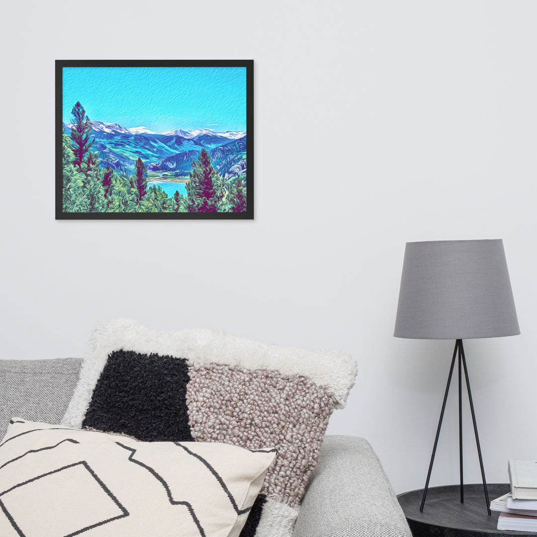 Mountain Lake Escape - Framed Wall Art