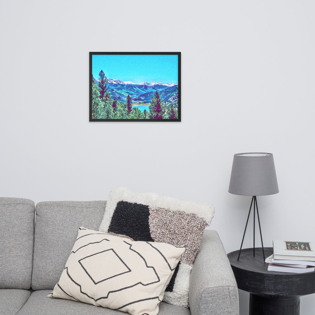 Mountain Lake Escape - Framed Wall Art