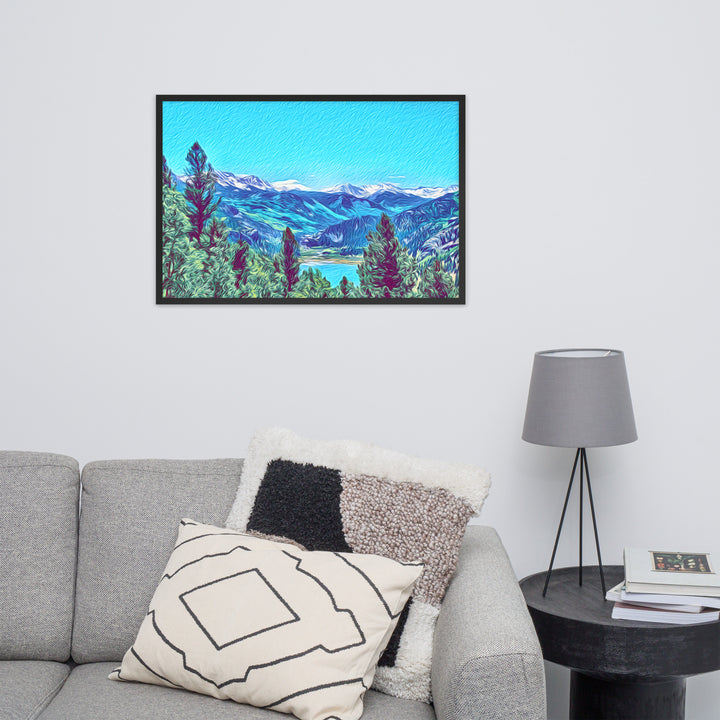 Mountain Lake Escape - Framed Wall Art