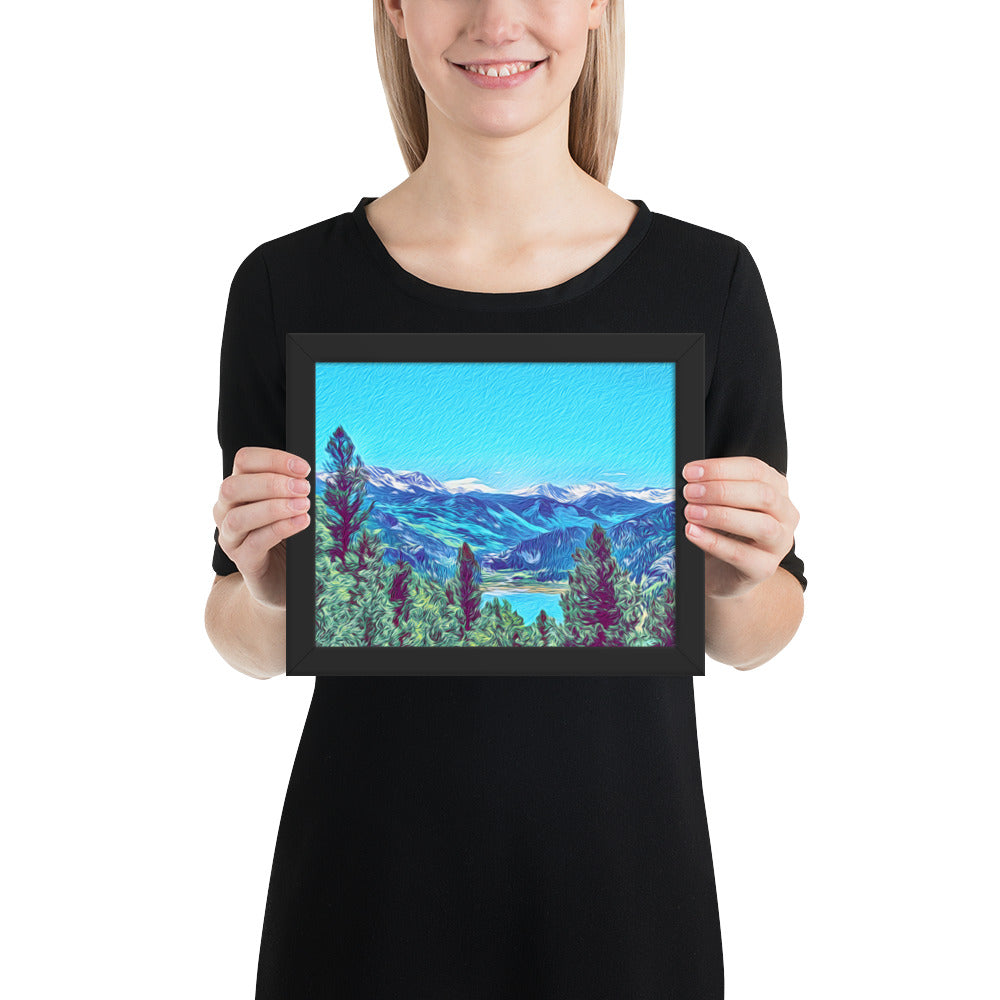 Mountain Lake Escape - Framed Wall Art