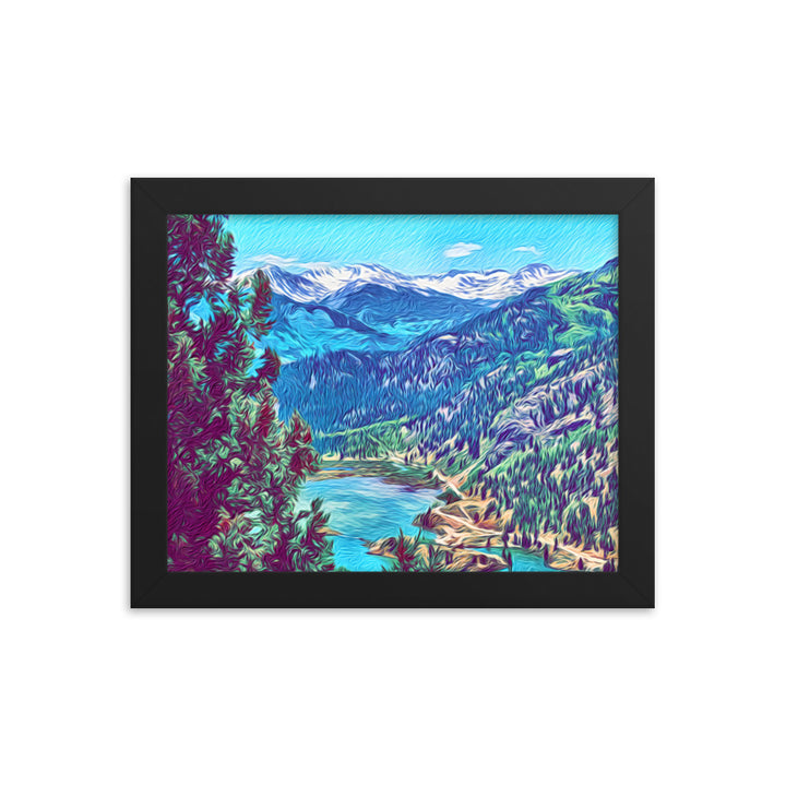 Mountain Lake Adventure - Framed Wall Art