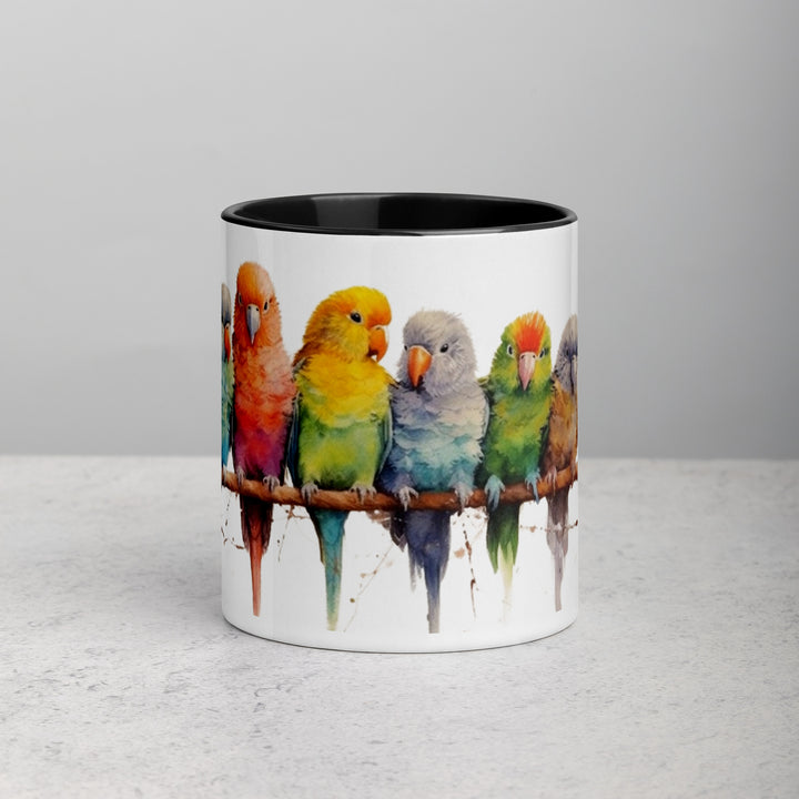 Parakeets - Mug with Color Inside