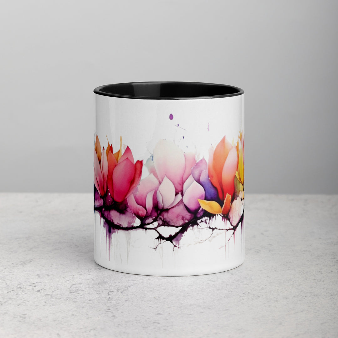 Abstract Flower Petals - Mug with Color Inside