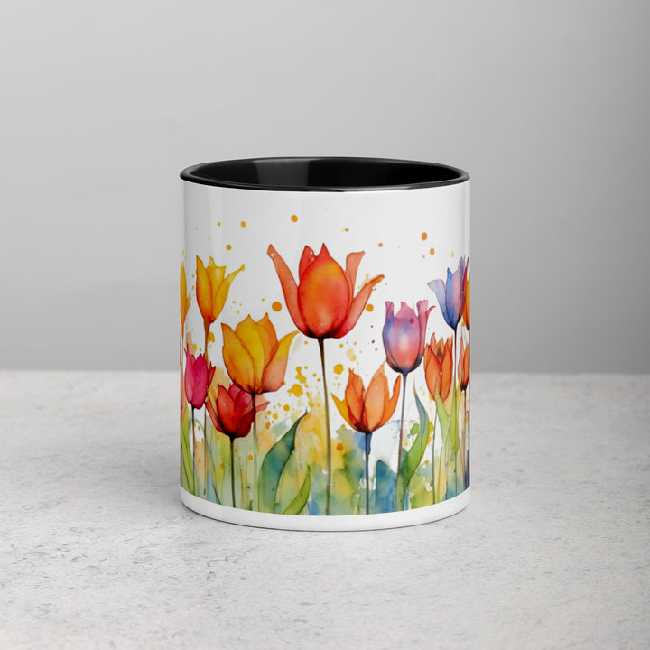 Tulips - Mug with Color Inside