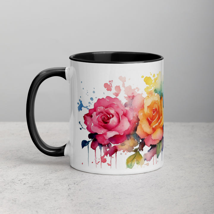 Roses - Mug with Color Inside