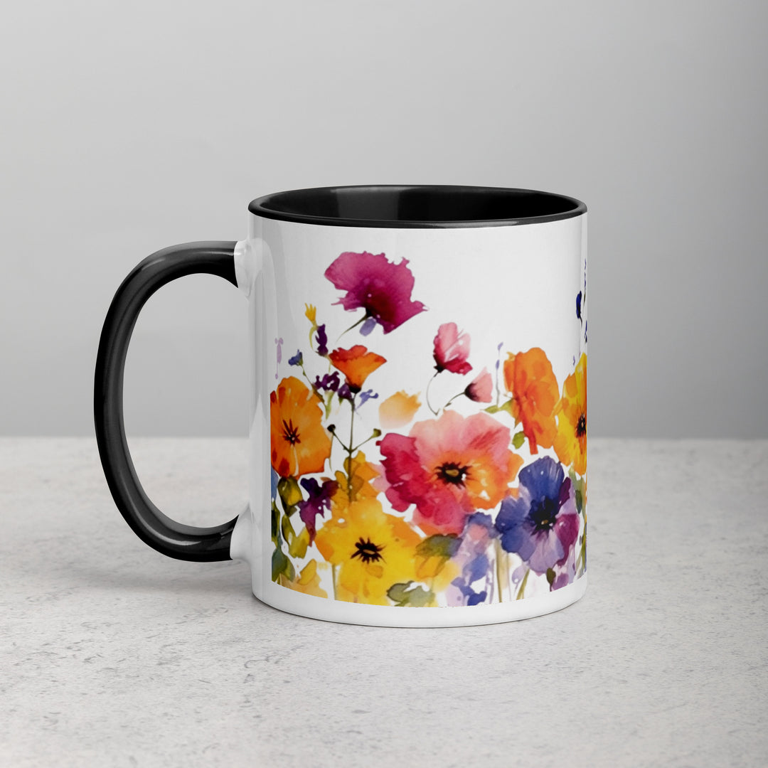 Wild Pansies - Mug with Color Inside