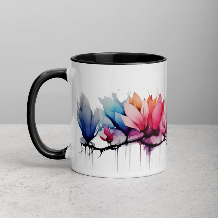 Abstract Flower Petals - Mug with Color Inside