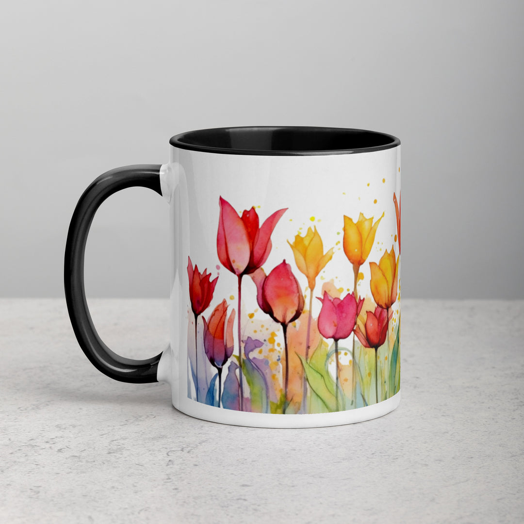 Tulips - Mug with Color Inside