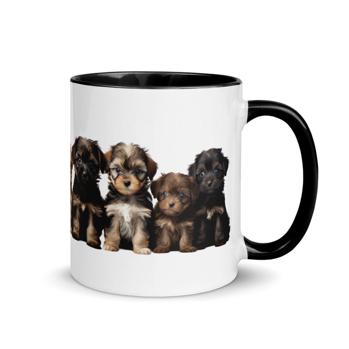 Yorkie Poo Puppies - Mug with Color Inside