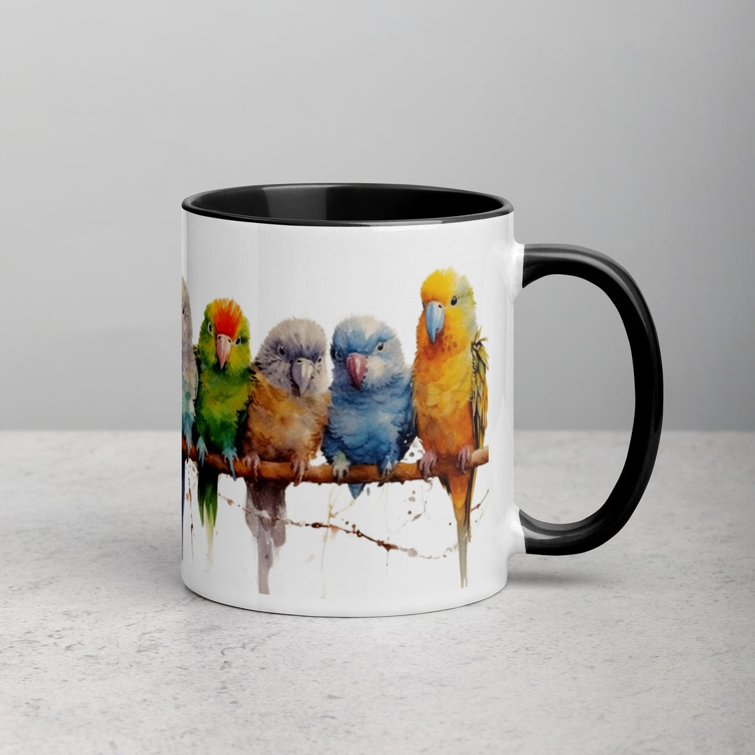 Parakeets - Mug with Color Inside