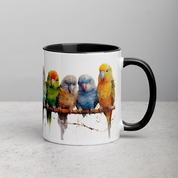 Parakeets - Mug with Color Inside