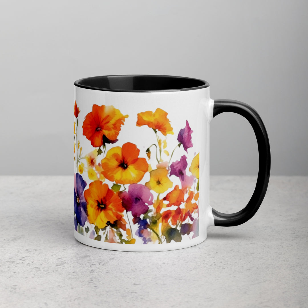 Wild Pansies - Mug with Color Inside