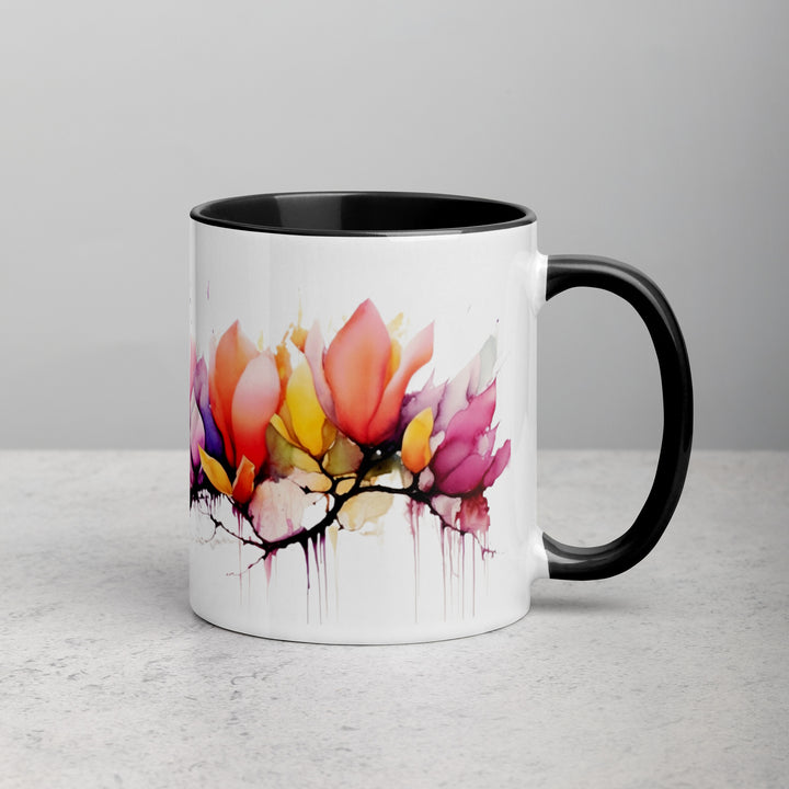 Abstract Flower Petals - Mug with Color Inside