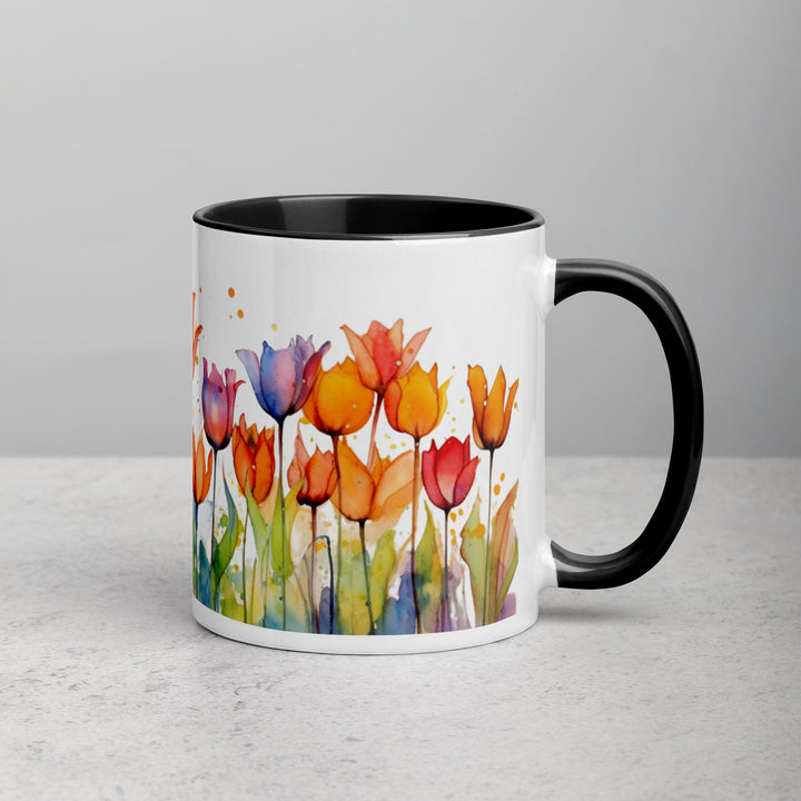 Tulips - Mug with Color Inside