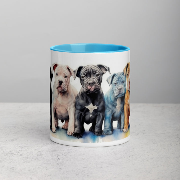 Pitbull Puppies - Mug with Color Inside