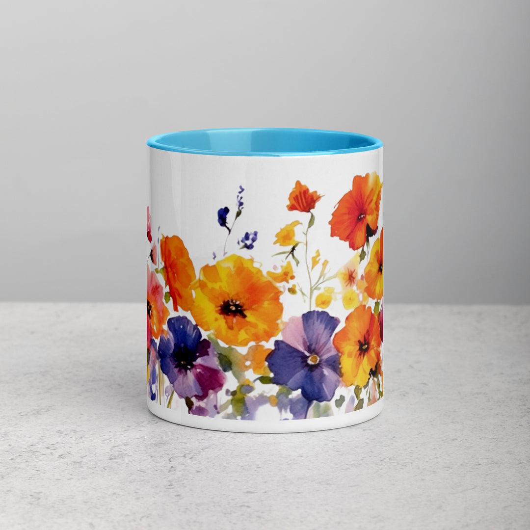 Wild Pansies - Mug with Color Inside