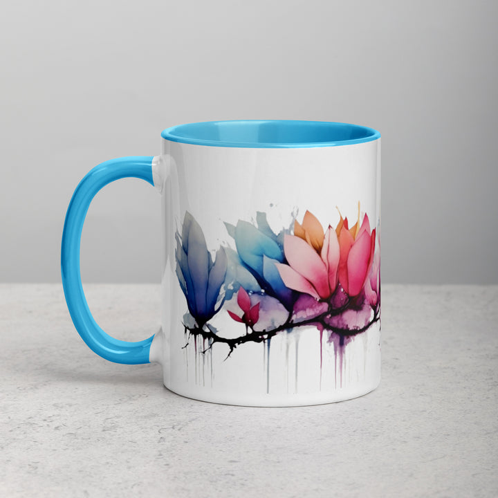 Abstract Flower Petals - Mug with Color Inside