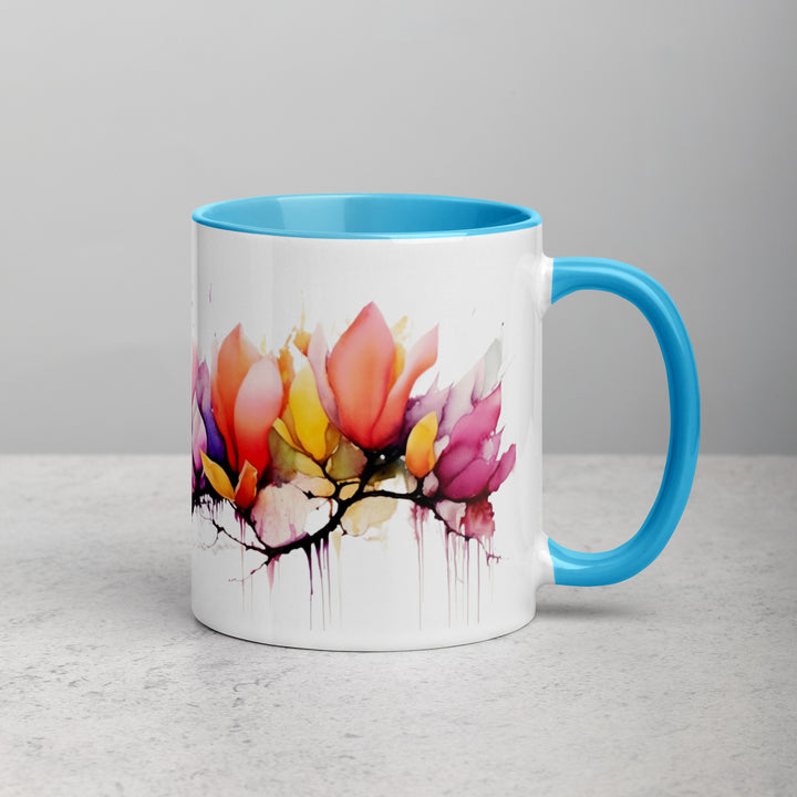 Abstract Flower Petals - Mug with Color Inside