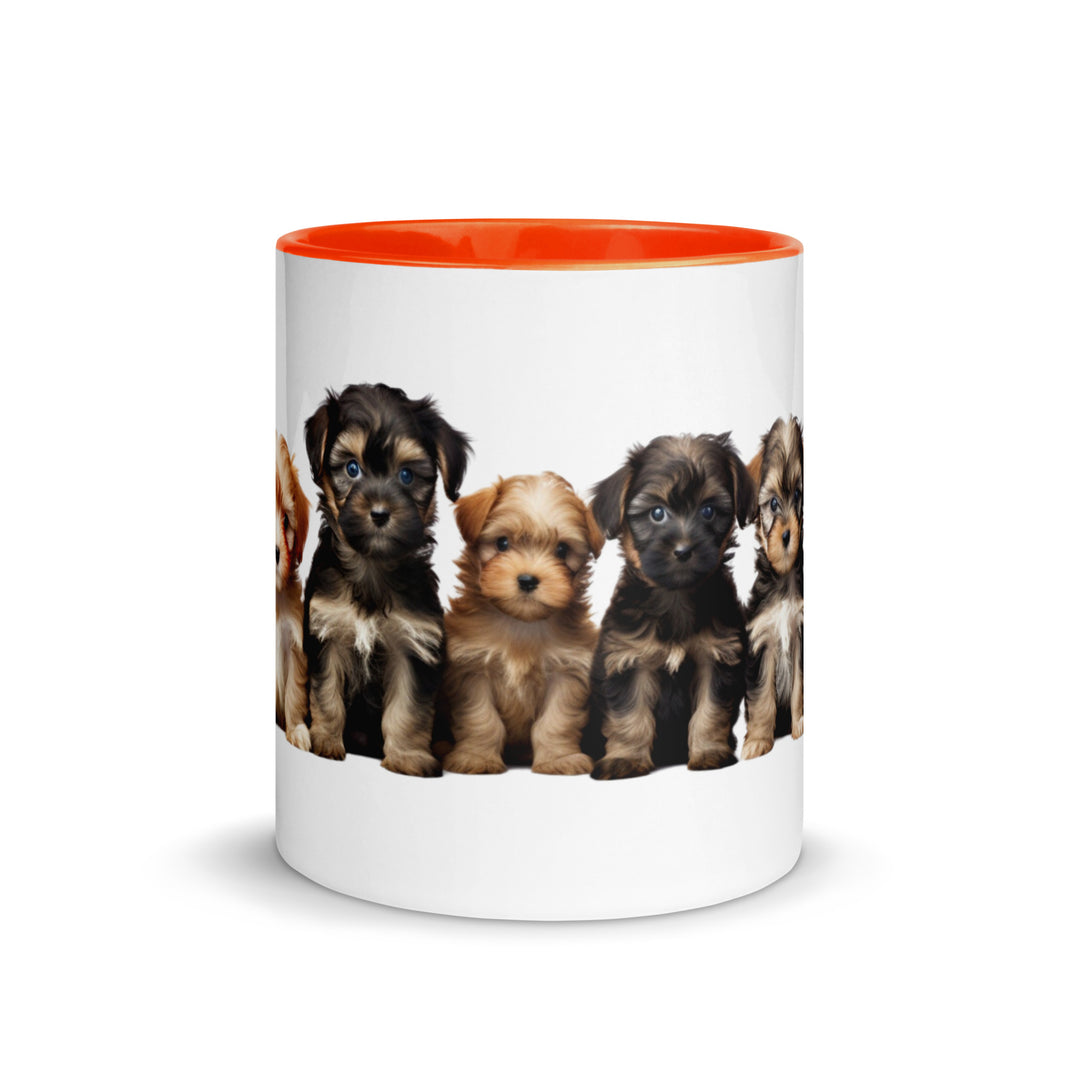 Yorkie Poo Puppies - Mug with Color Inside