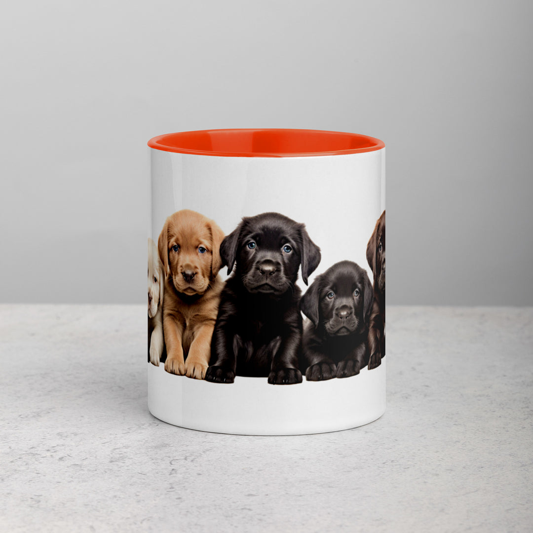 Lab Puppies - Mug with Color Inside