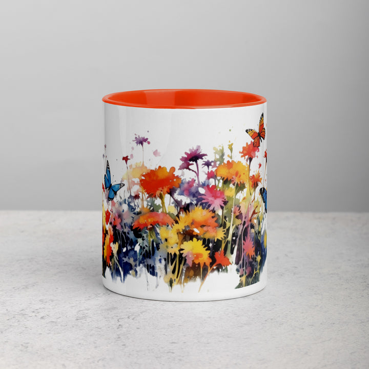 Butterflies & Wildflowers - Mug with Color Inside