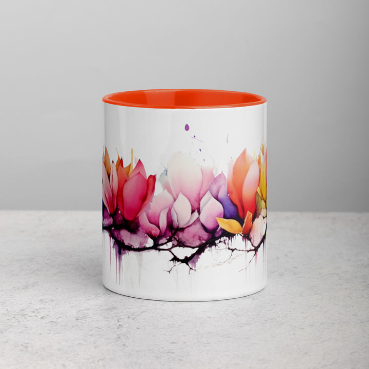 Abstract Flower Petals - Mug with Color Inside