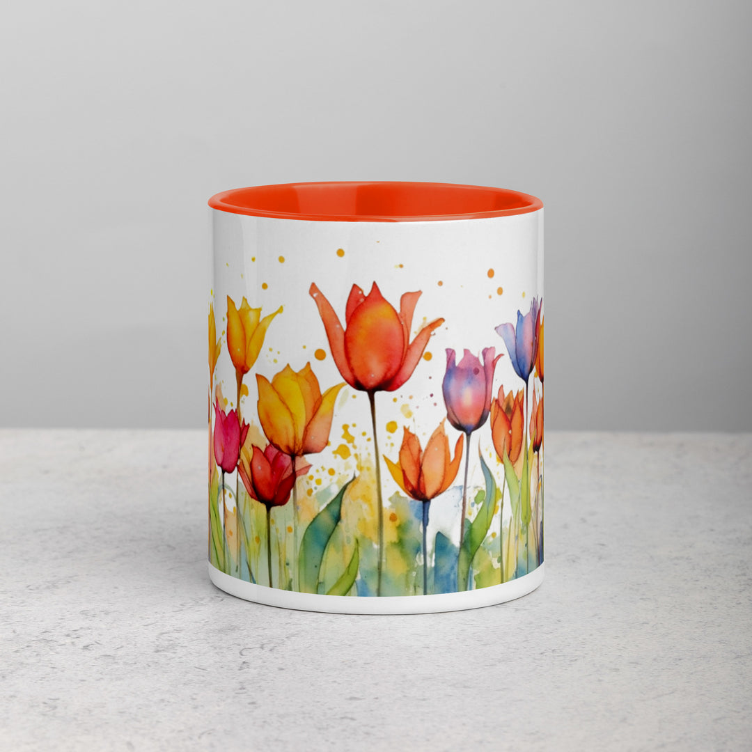 Tulips - Mug with Color Inside