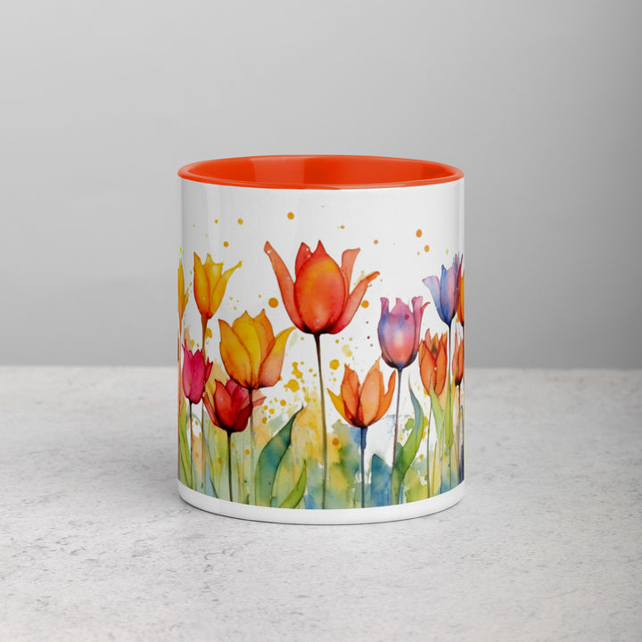 Tulips - Mug with Color Inside