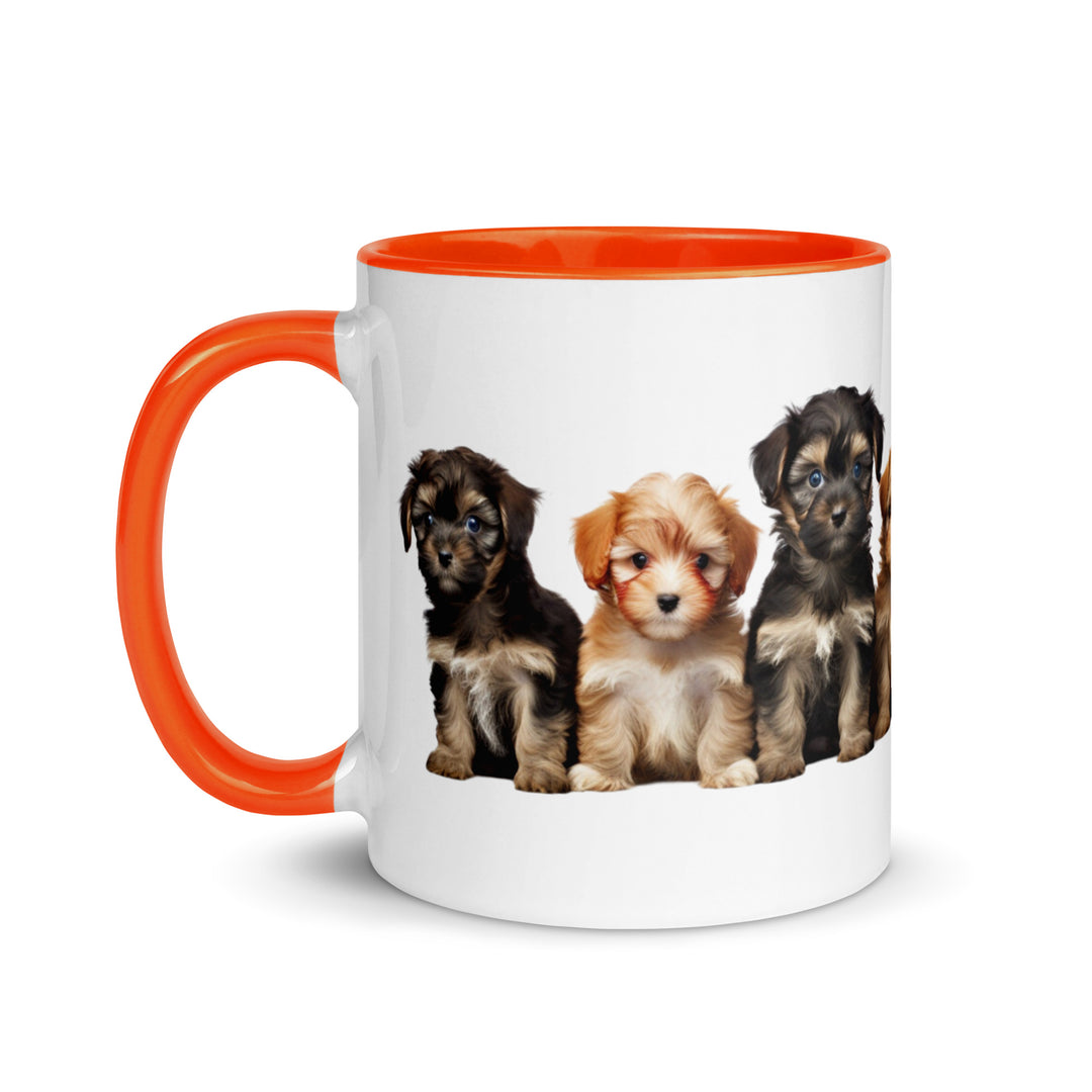 Yorkie Poo Puppies - Mug with Color Inside