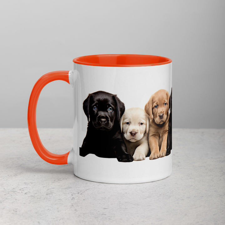 Lab Puppies - Mug with Color Inside