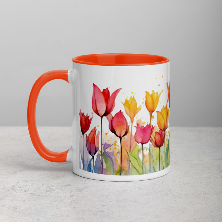 Tulips - Mug with Color Inside