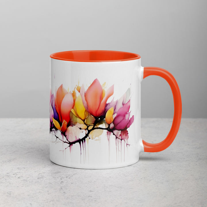 Abstract Flower Petals - Mug with Color Inside