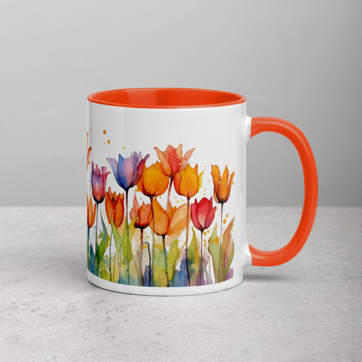 Tulips - Mug with Color Inside