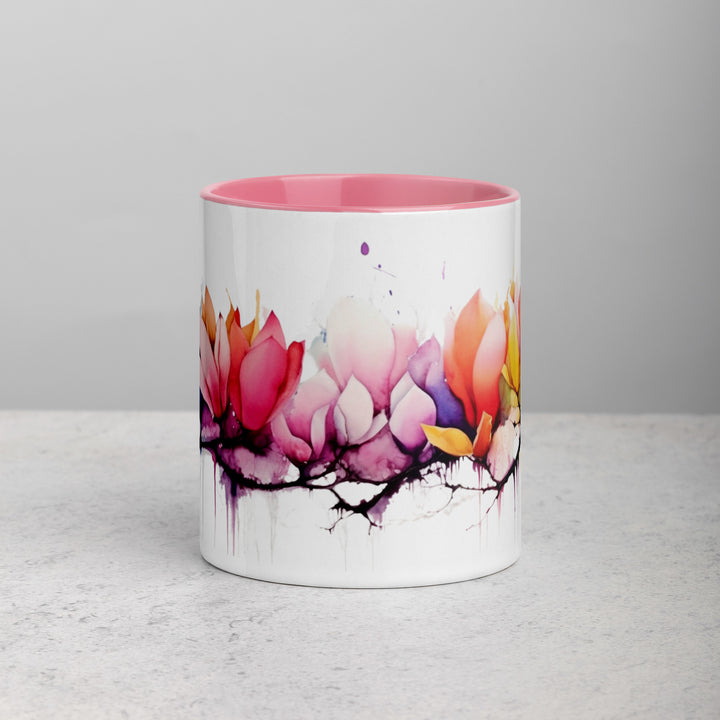 Abstract Flower Petals - Mug with Color Inside