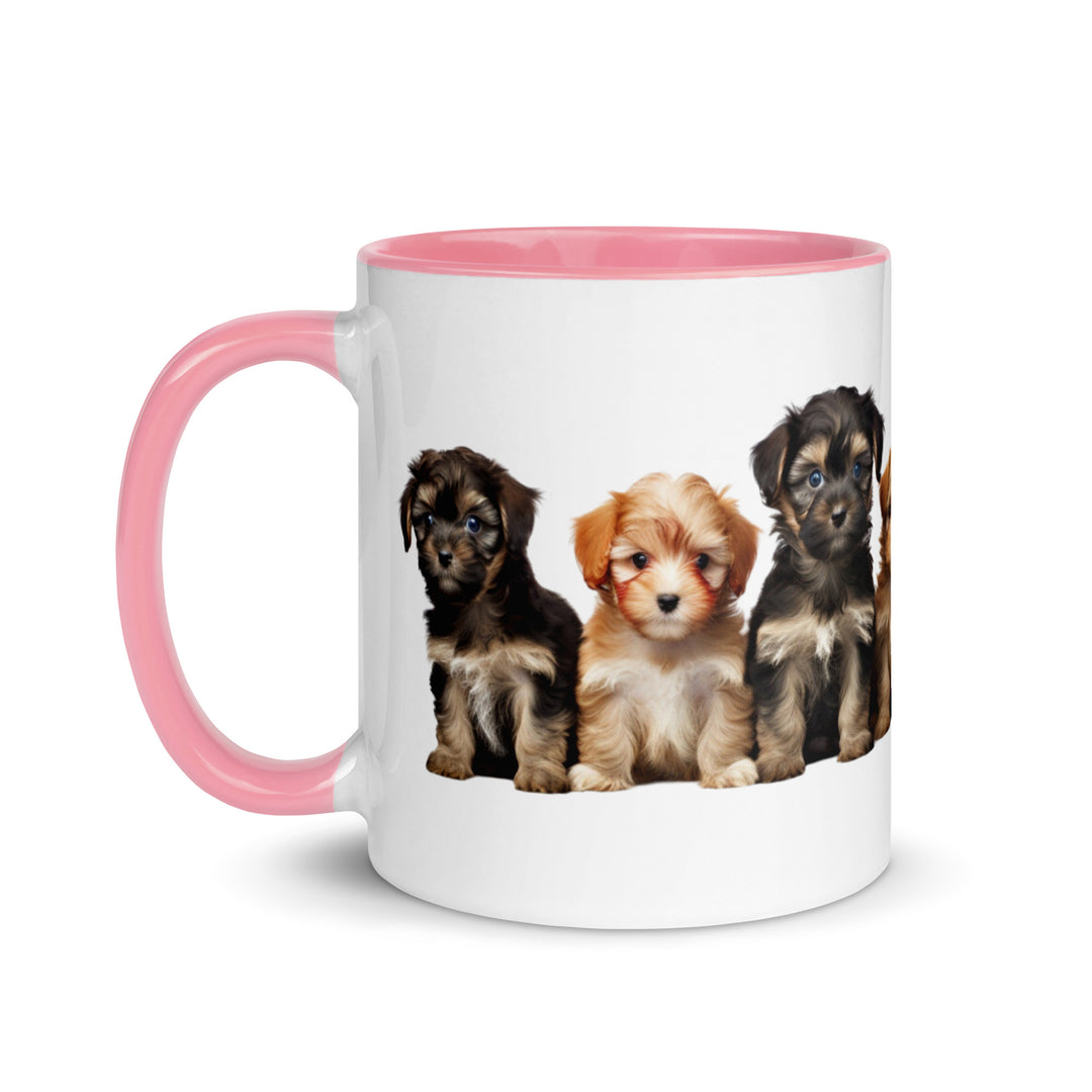 Yorkie Poo Puppies - Mug with Color Inside