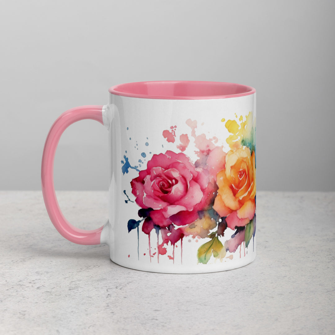 Roses - Mug with Color Inside