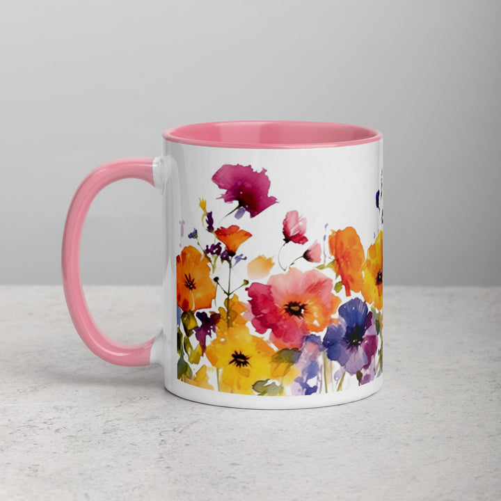 Wild Pansies - Mug with Color Inside