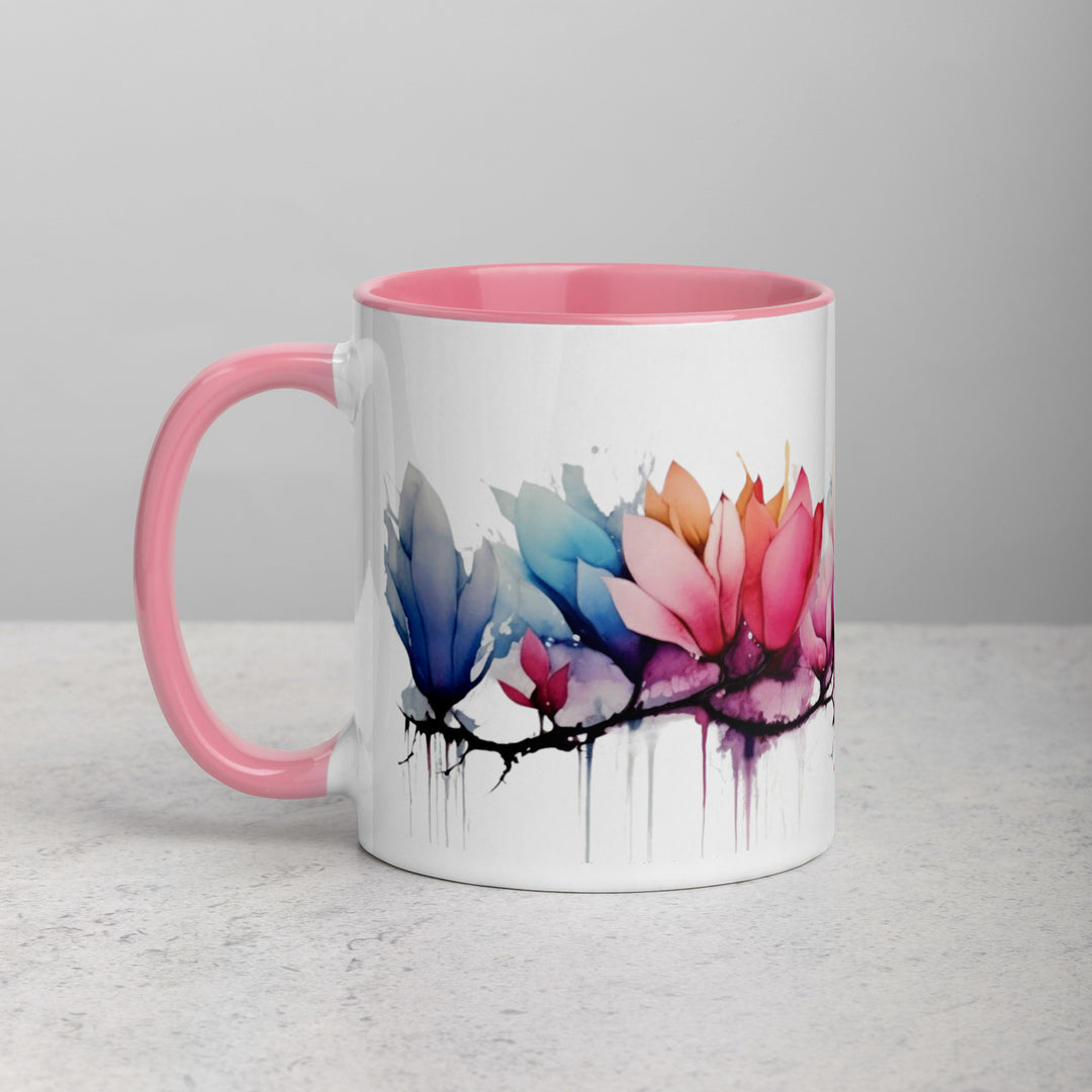 Abstract Flower Petals - Mug with Color Inside