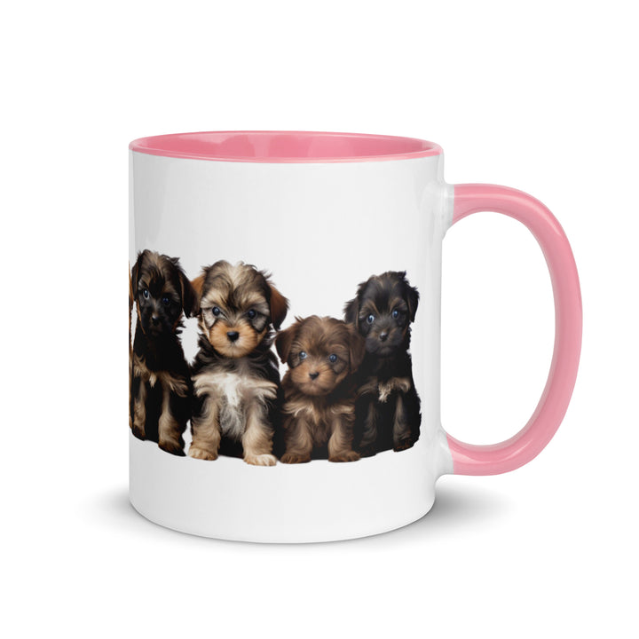 Yorkie Poo Puppies - Mug with Color Inside